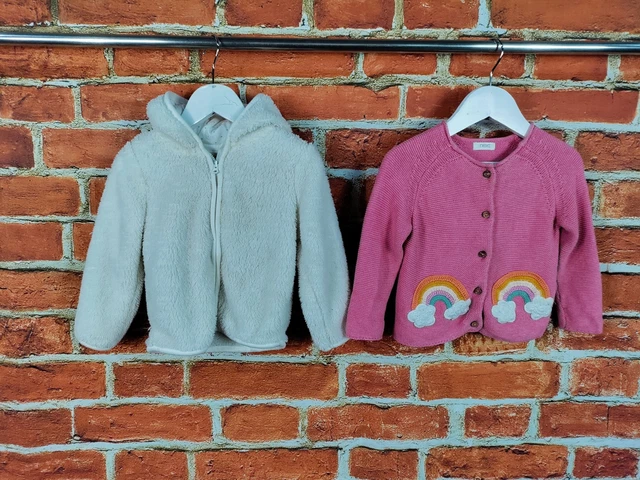 Baby Girl Bundle Age 12-18 Months Next F&F Fleece Jacket Knit Cardy Rainbow 86Cm