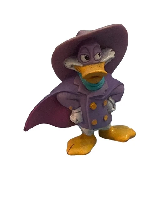 VTG DARKWING DUCK Tales Figure 1990s 2” Disney 1992 Toy Figurine Cake