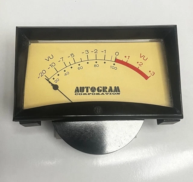 LARGE API CLEAN Autogram broadcast console mixer 5" VU volume unit