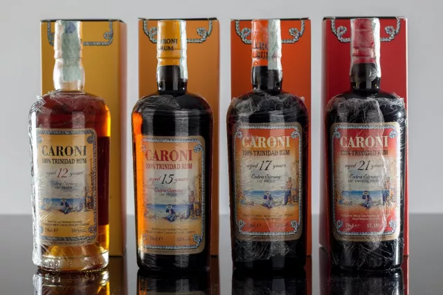 RUM CARONI VELIER EXTRA STRONG COLLECTION 4 X 70 CL - 4 bottles