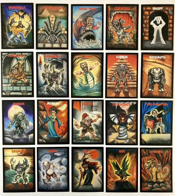 Monster in my pocket trading cards Series 1 lot of 20 No Duplicates 1991