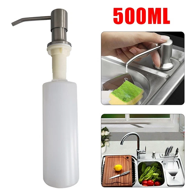 Dispensadores de jabón dispensador de jabón ABS detergente acero inoxidable 360° giratorio