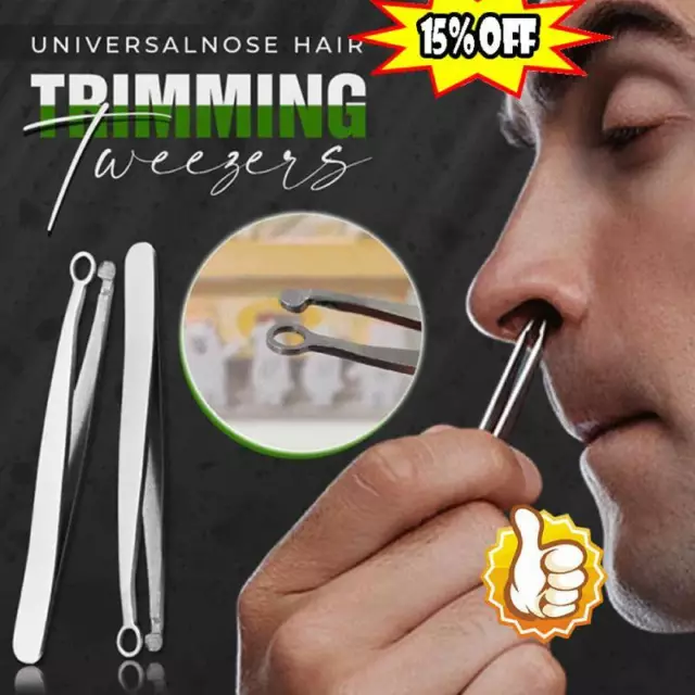 Universal Nose Hair Trimming Tweezers StainlessSteel Eyebrow Nose Hair Cut