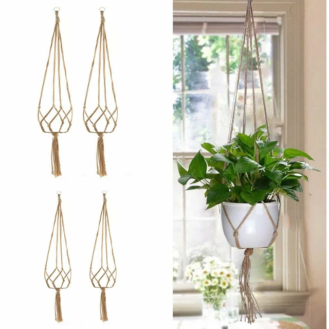 Garden Plant Hanger Macrame Hanging Planter Basket Rope Flower Pot Holder Decor