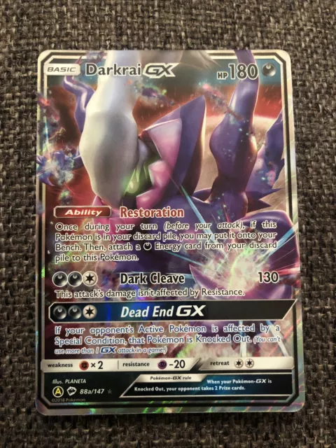 Pokémon Cards Darkrai GX 88a/147 Burning Shadows Ultra Rare Half Art Pack Fresh