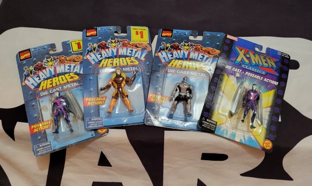 Heavy Metal Heroes DIE CAST Archangel Spiderman LOT x4 MARVEL COMICS Toy Biz NEW