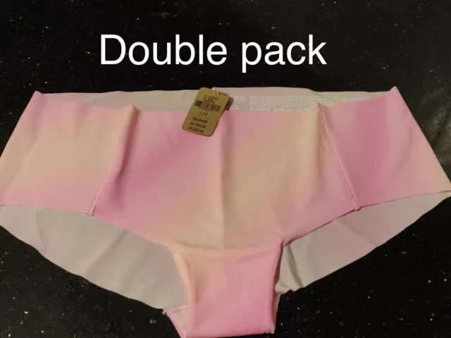 VICTORIA'S SECRET PINK Hipster Bikini Panty Underwear Double Pack Size  Medium-M £14.99 - PicClick UK