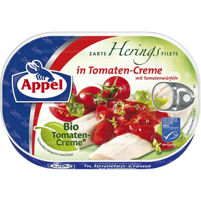 Appel Heringsfilets in Bio Tomaten Creme mit Tomatenwürfeln 200g