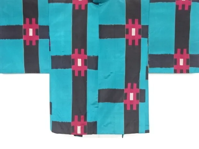 84590# Japanese Kimono / Antique Haori / Taisho Roman Style / Meisen / Woven Ige