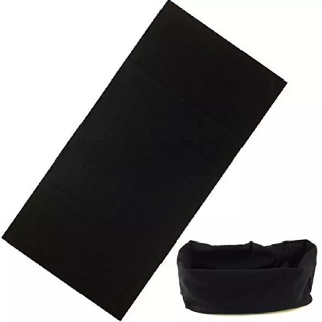 Black Multi Functional Seamless Tube Neck Warmer Face Mask Bandana Biker