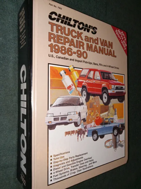 1986-1990 Chevy Jeep Ford Dodge Gmc Toyota Truck & Van Shop Manual Book 454Ss