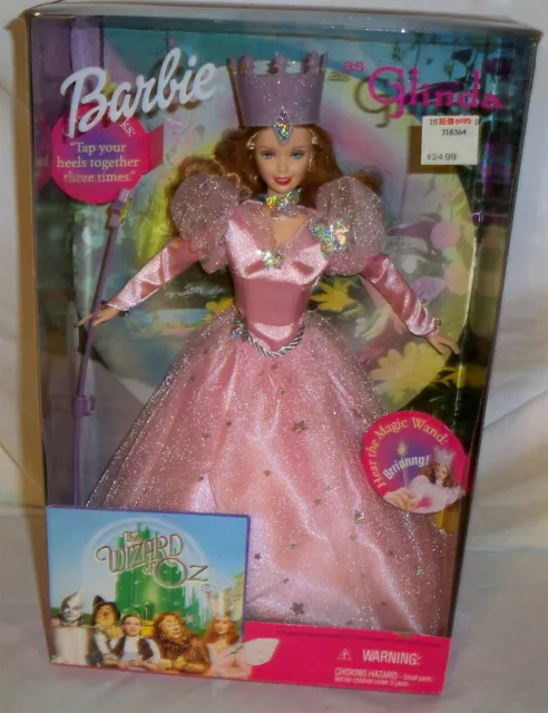 Barbie Girl Doll as Talking Glinda in the Wizard of Oz NRFB Mattel Good Witch