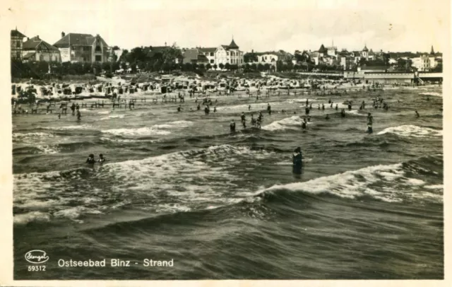 AK Binz 1927 Strand Villen an der Strandpromenade / Rügen Sellin Baabe Göhren