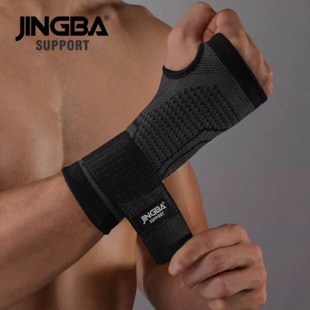 Black Grey Wrist Wraps Nylon Compression Wrist Sleeve New Wristbands  Men Women