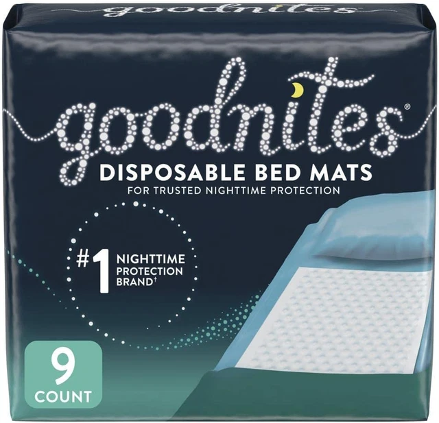 Alfombrillas desechables GoodNites, 9 unidades