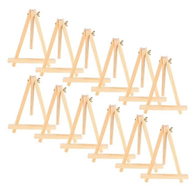 Treppiede pino naturale alto 9,4 pollici display fotografico pittura portatile Q1P9