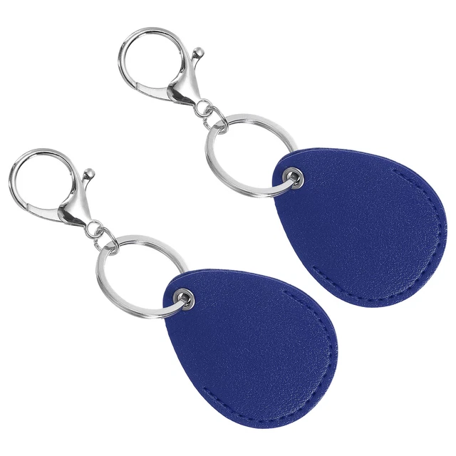 Portachiavi in pelle, 2 pz portachiavi in pelle poliuretano portachiavi, blu scuro