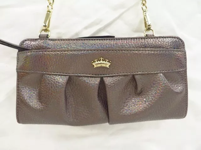 Juicy Couture Taupe Convertible Wallet Clutch Crossbody Handbag