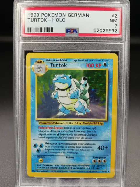 Pokemon Turtok Base Set 2/102 PSA 7 Near Mint Deutsch German