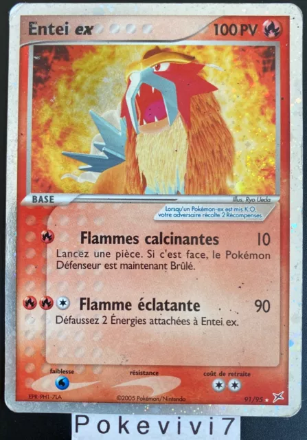 Carte Pokemon ENTEI 91/95 EX Ultra Rare Bloc EX Team Aqua Vs Team Magma FR