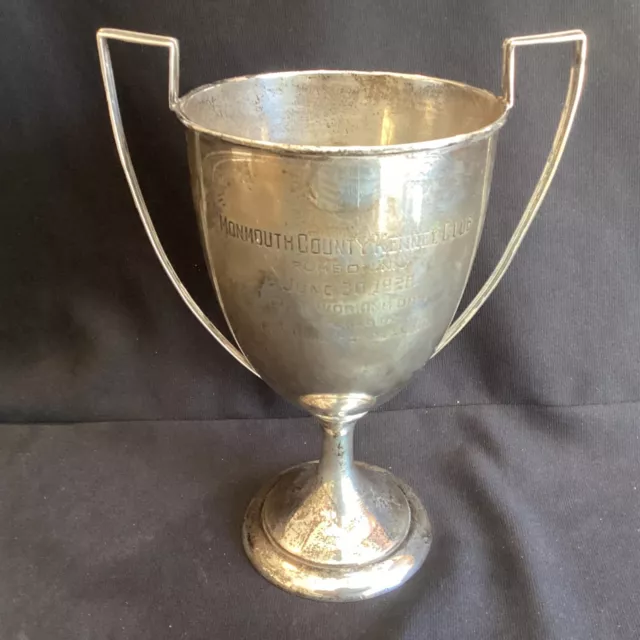 Antique Monmouth County Kennel Club Rumson NJ Dog Show Trophy Sterling Silver