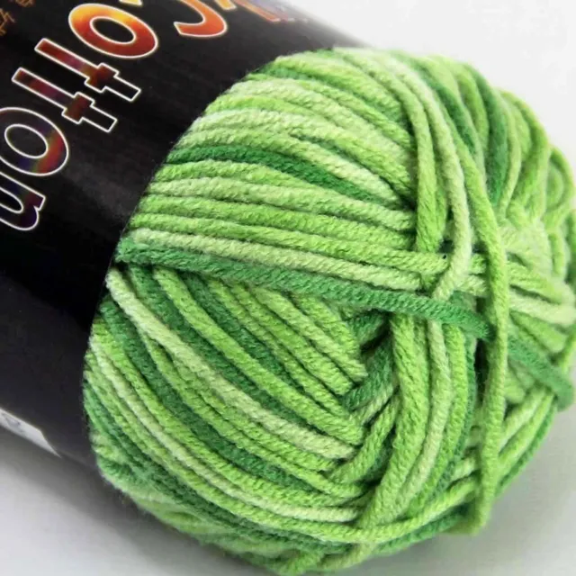 Luxurious New 1ballx50g Cotton Soft Baby Hand-dyed Socks Scarf Knitting Yarn 03