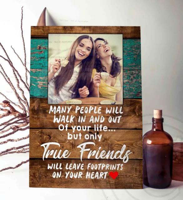 Personalised True Friends Best Friend Gift Friendship Standing, Plaque Sign