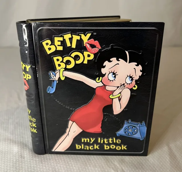 Vintage 1999 Betty Boop-My Little Black Book-Tin Hinged Box-King Features 6"X5"