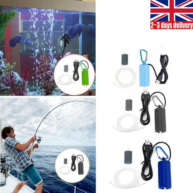 Aquarium Mini Air Pump Fish Tank USB Oxygen Aerator Ultra Silent Saving Energy