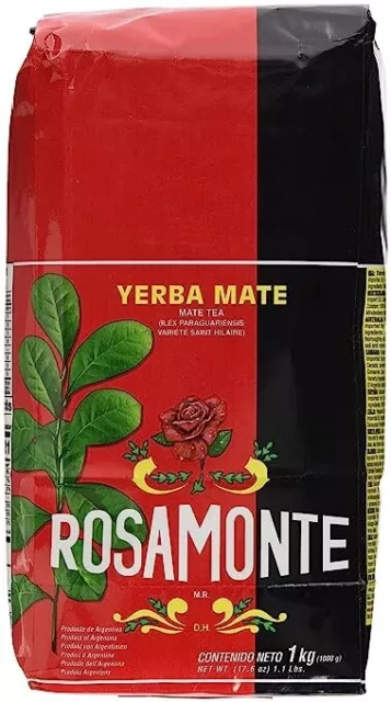 Yerba Mate Tee ROSAMONTE Traditional Argentinien 1 Kg mit Stängel -Top preis