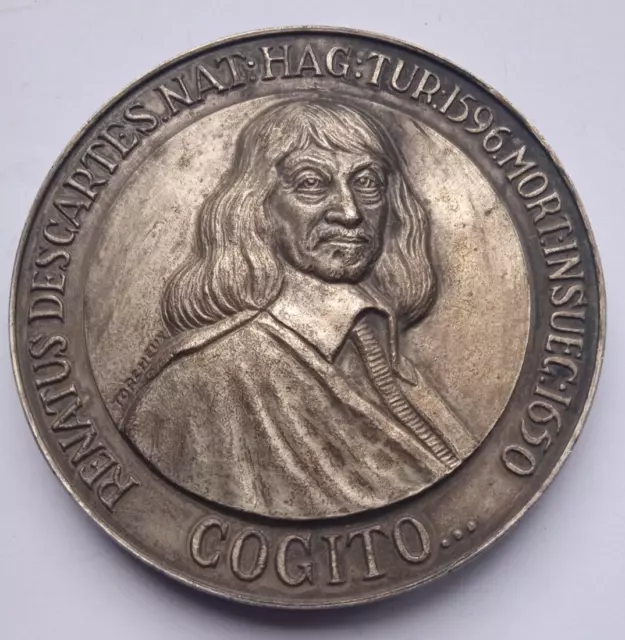 French philosopher, scientist and mathematician RENE DESCARTES large MEDAL