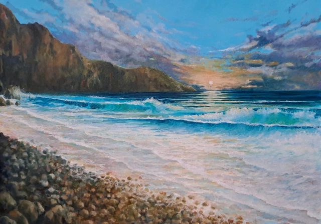 Marina di Giuseppe Aldi olio su tela 50x70