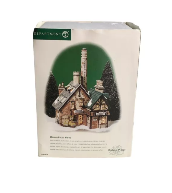 Dept 56 Glendun Cocoa Works Chocolate Confection Shop Store Christmas Village