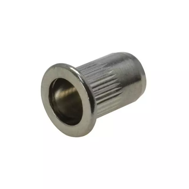 Pack of 500 Stainless M6 x 15.5mm Metric Nutsert Large Flange Round Splined