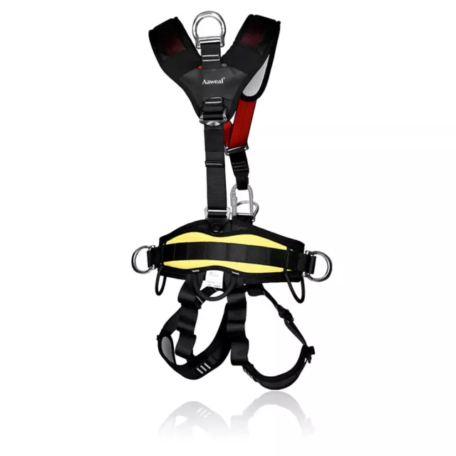 Professional Safety Rock Tree Climbing Rappelling Harness Seat Sitting Bust Belt 3