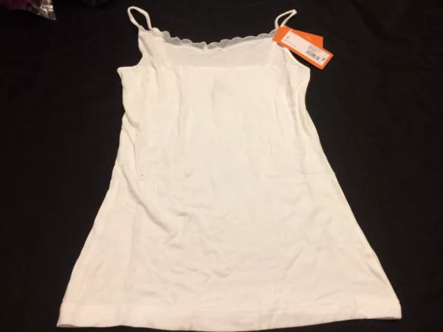 B66 Gillian & O'Malley Women's SLEEP Cami Tank Top WHITE SUPER SOFT SIZE XS