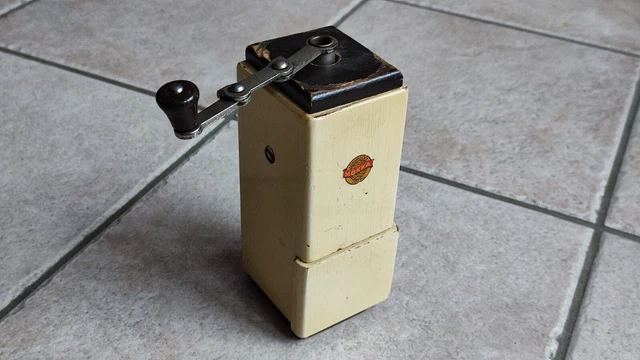 Leinbrocks MOKKA IDEAL Kaffeemühle Mühle antik mit Kurbel Reisekaffeemühle