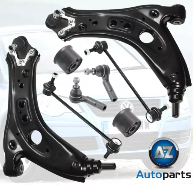 For VW - Polo 9N 2002-2008 Front Lower Wishbone Arms, Bushes, Track Rods & Links