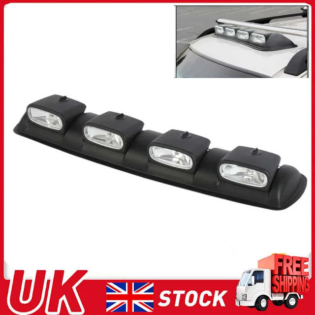 4 X LED Arancione Combo Pois Posizione Camion Lampade +Bull BAR Alogena
