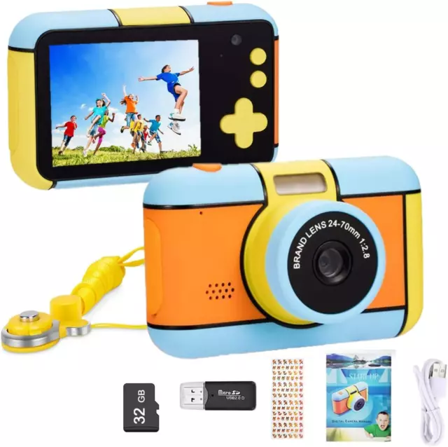 Macchina Fotografica Bambini 24MP Fotocamera Digitale 1080P HD Videocamera Selfi