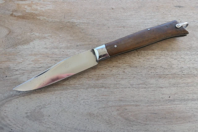 Couteau De Chasse Thiers, Lame Inox, Manche En Olivier, Neuf, Fabrication Française