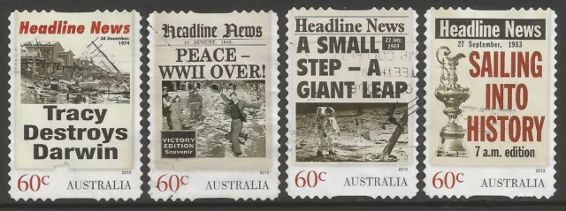 2013 Australia, Headline News, set of 4, FU stamps