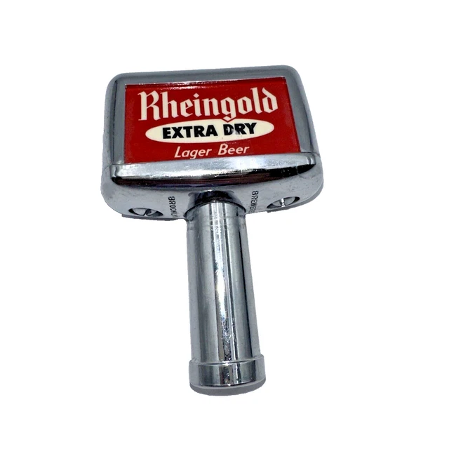 VTG ORIGINAL RHEINGOLD Extra Dry Lager Beer Tap Handle Knob Chrome 4