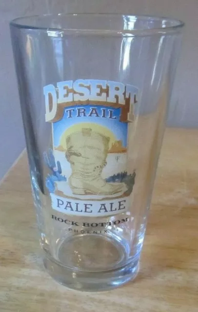 DESERT TRAIL PALE ALE Rock Bottom Brewery Phoenix, AZ Beer Pint Glass~VG Shape!