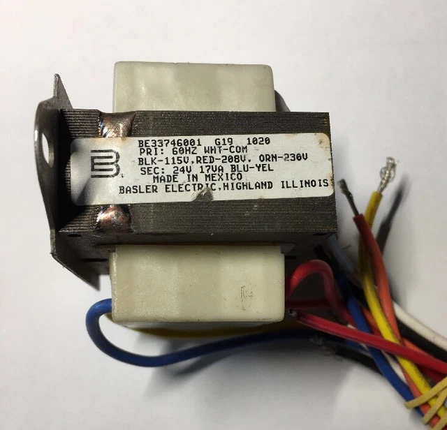 BASLER ELECTRIC TRANSFORMER BE33746001 G19 115/208/230V 17VA 60hz New £