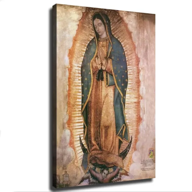 Our Lady Guadalupe Virgin Mary Poster Wall Art Painting Canvas Print Framed