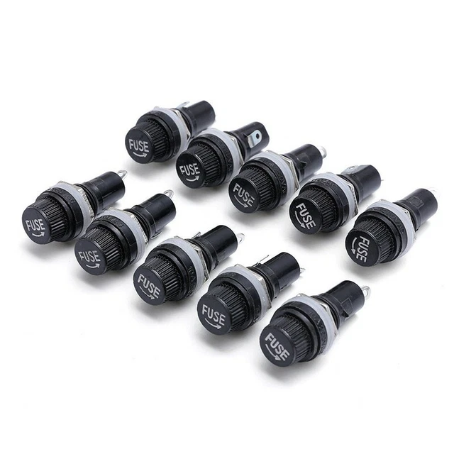 5x20mm Fusible Support Vis 10Pcs Set Casquette for Tube en Verre Fusibles Neuf