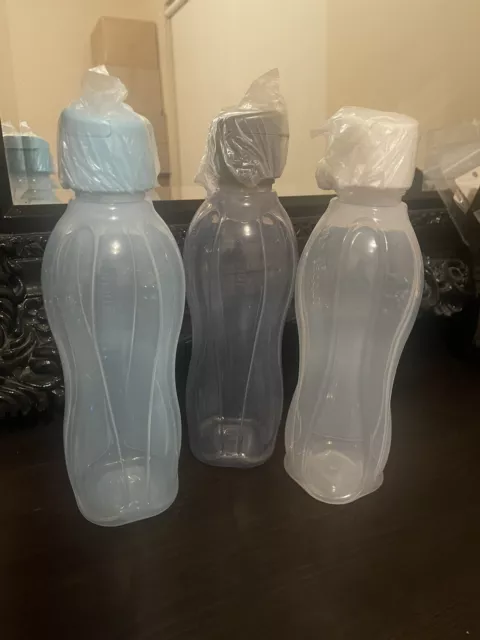 NEW Tupperware 750ml Flip Top Drink Bottle in White, Grey, Blue EACH