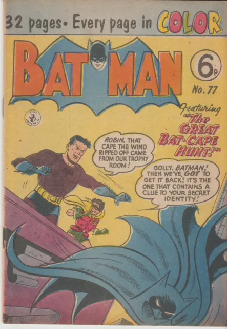 ###Atlas Publishing Batman #77 October 1956 Uk Dc Reprint F+ (6.5) ###