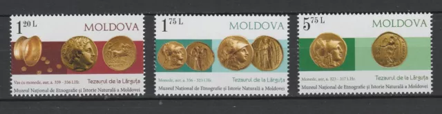 Moldova 2018 Museum, Archaeology, Treasures, Coins 3 MNH stamps